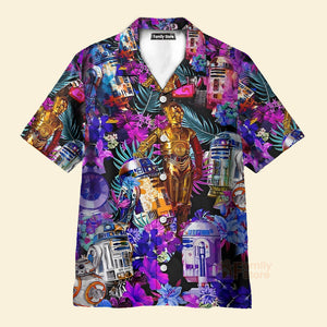 Special Starwars R2-D2 With Friends Synthwave - Hawaiian Shirt