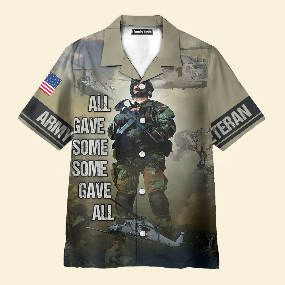 Army All Gave Some Some Gave All Soldier And Helicopter Hawaiian Shirt