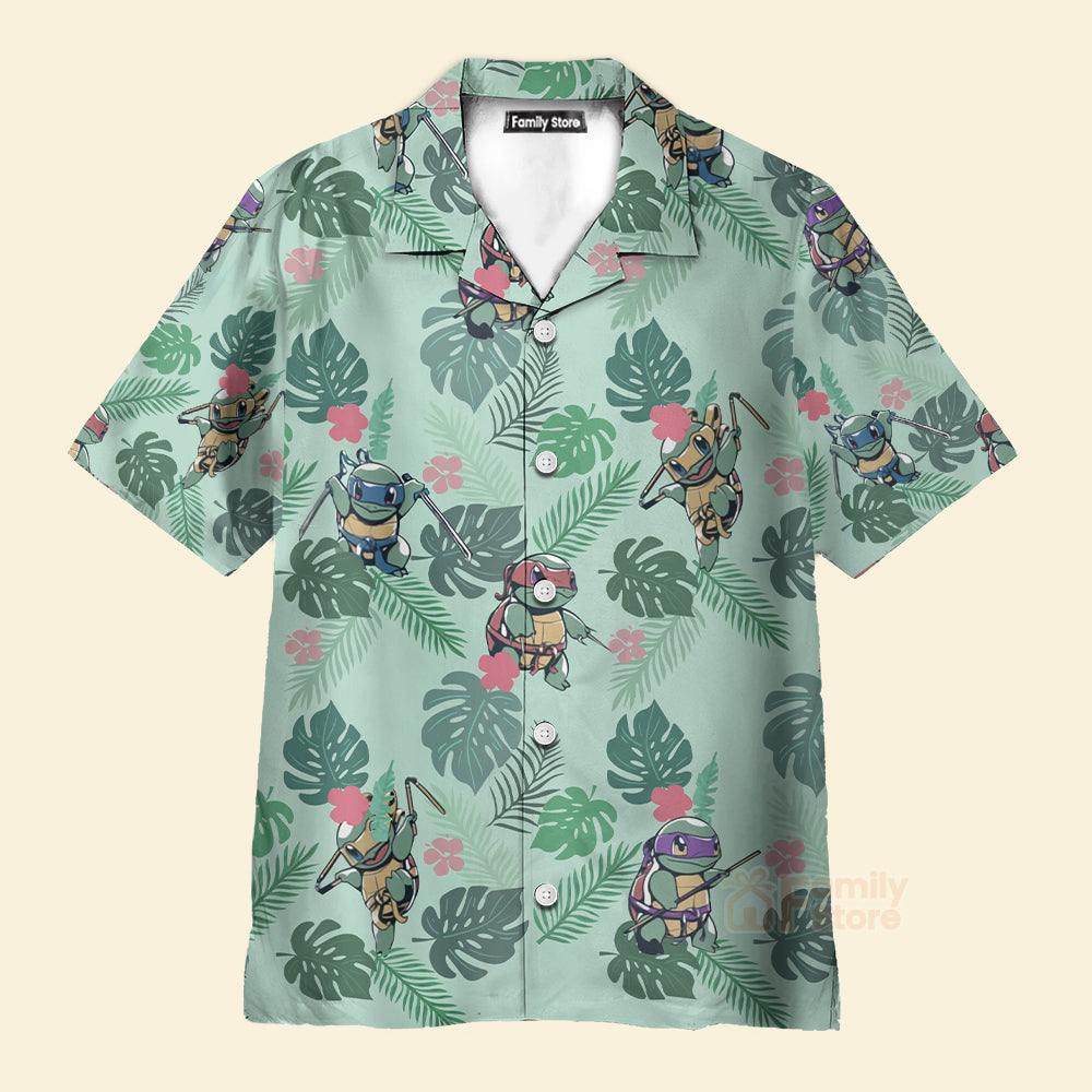 Teenage Mutant Ninja Squirtle Hawaiian Shirt