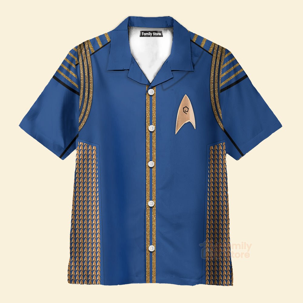 Star Trek Discovery Uniform Silver Cool Hawaiian Shirt