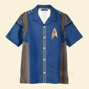 Star Trek Discovery Uniform Silver Cool Hawaiian Shirt