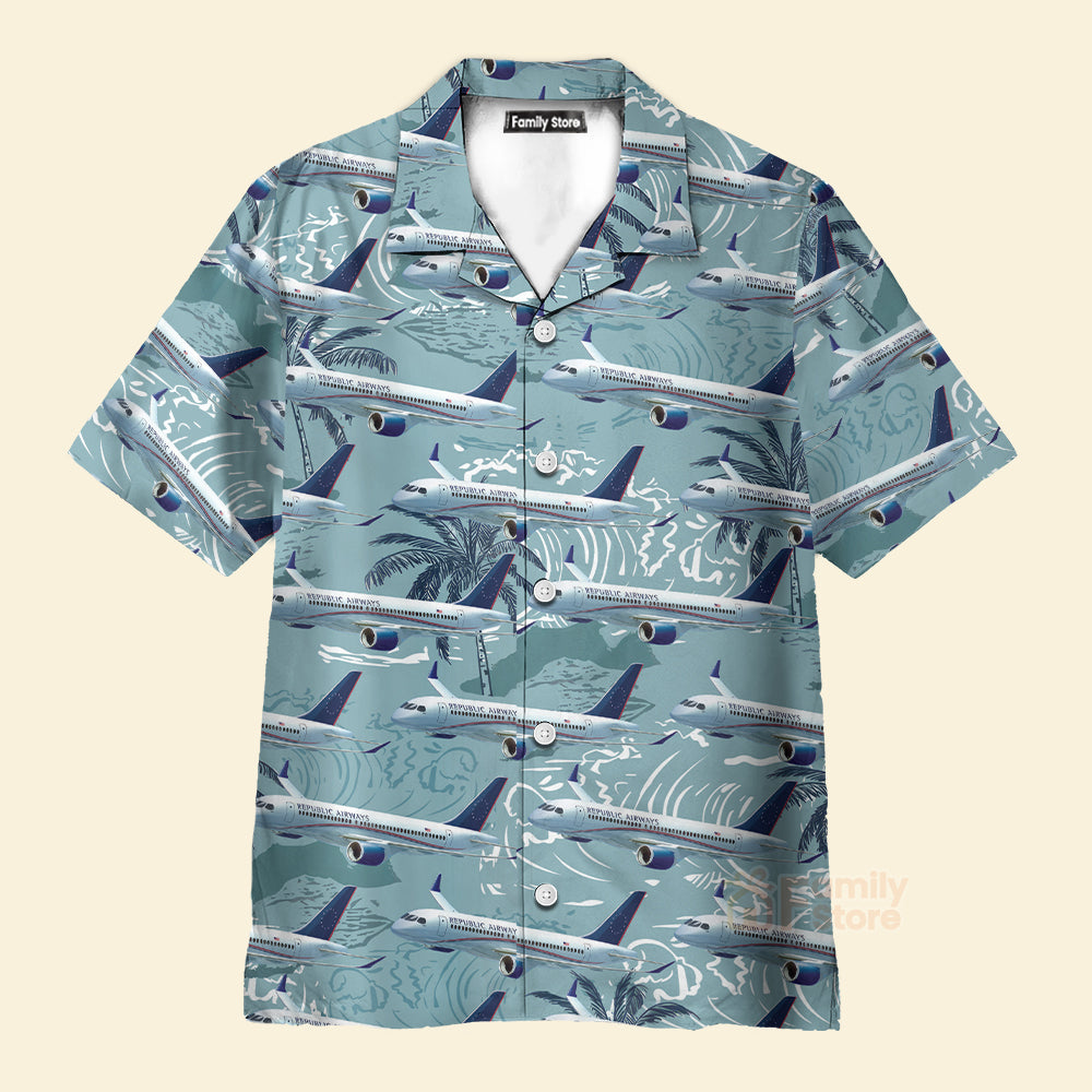 Republic Airways Embraer 175 Hawaiian Shirt