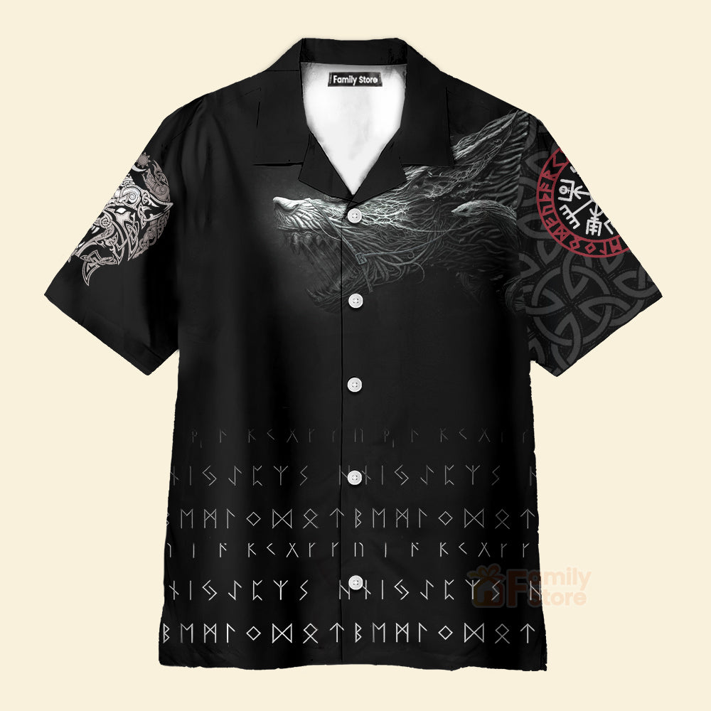 Viking Fenrir Wolf Hawaiian Shirt