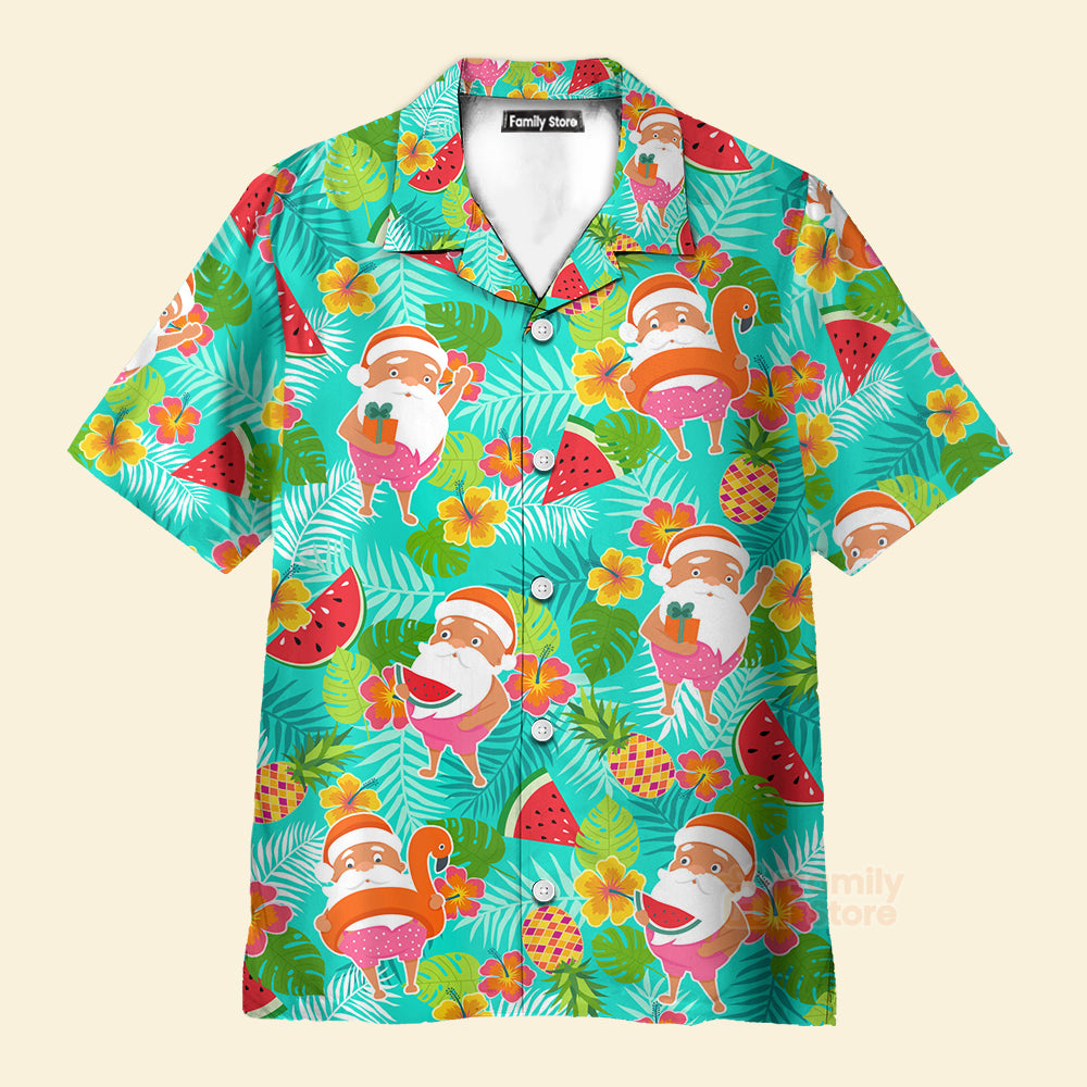 FamilyStore Tropical Santa Claus Christmas 4 - Hawaiian Shirt