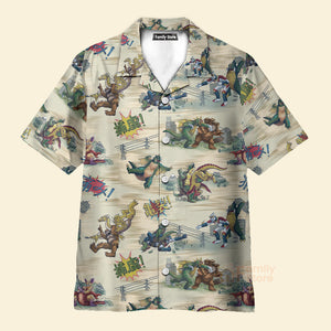 Monsters Kaiju Battles Hawaiian Shirt