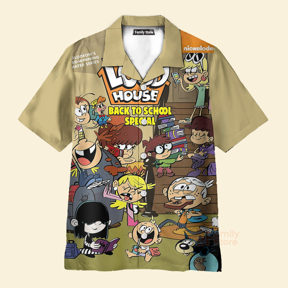 Loud House Men's Short Sleeve Aloha Hawaiian Shirt