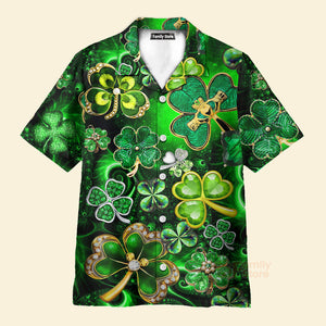 FamilyStore St Patrick's Day Green Shamrock - Hawaiian Shirts PN303084Lb