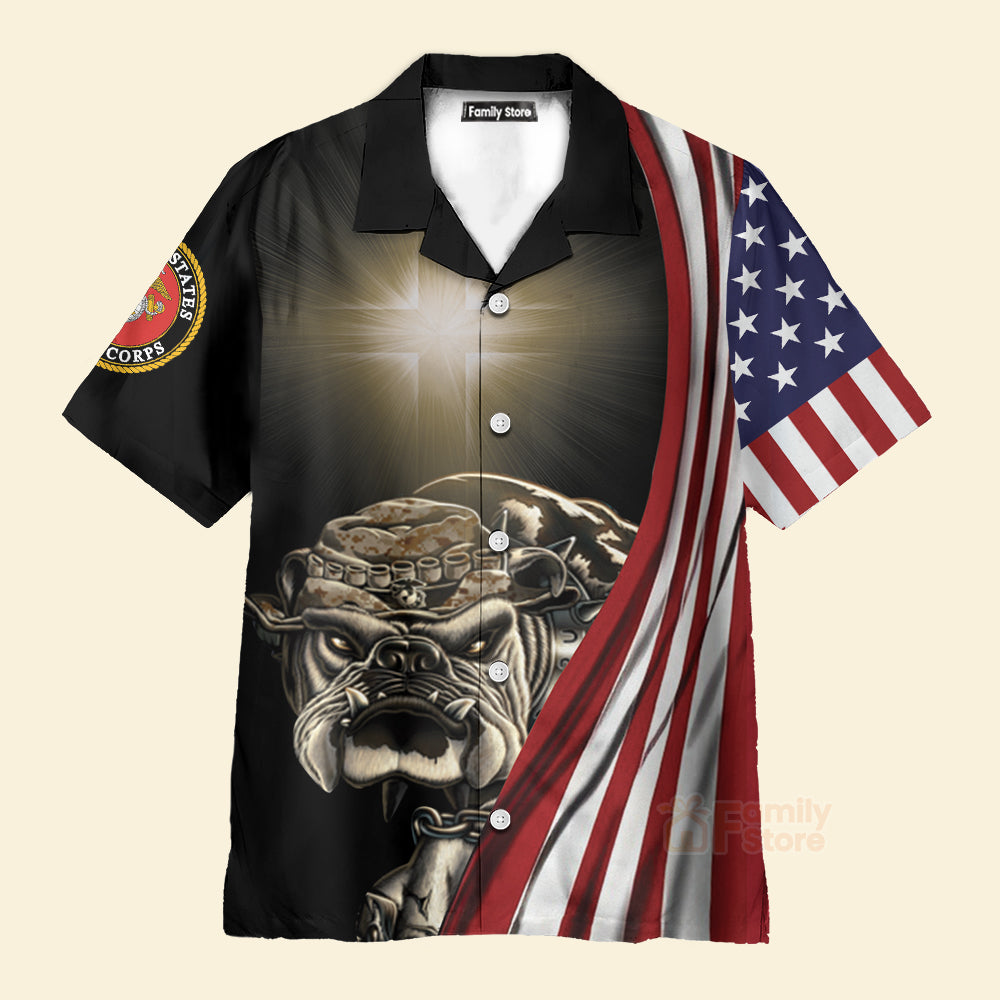 US Marine Forgive Me Father Hawaiian Shirt