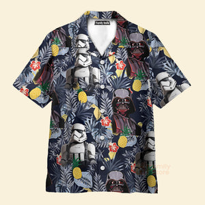 Star Wars Darth Vader Storm Trooper Flower Hawaiian Shirt