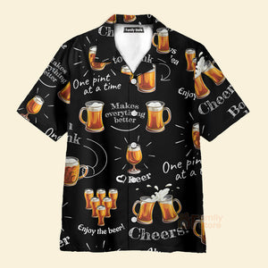 Beer Born To Drink Hawaiian Shirt