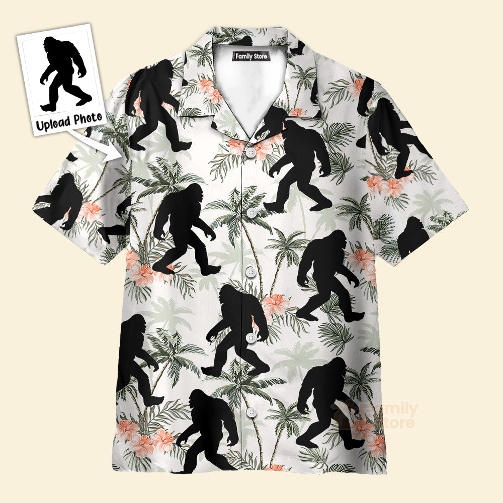 Bigfoot Coconut Tree Tropical - Custom Hawaiian Shirt