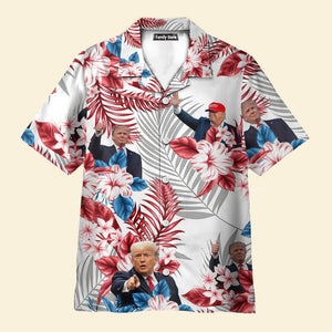 Custom Donald Trump Face Hawaii Shirt