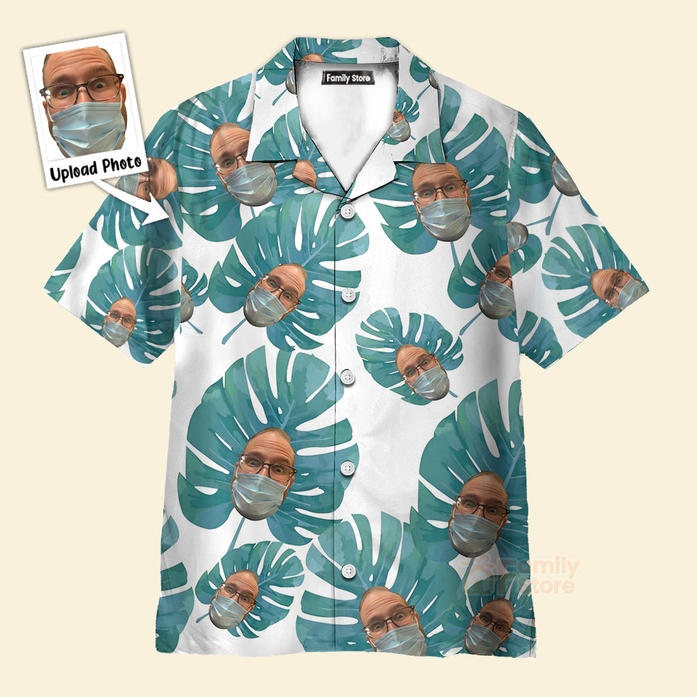 Funny Custom Face Dad Leaves Custom Hawaiian Shirt PN302042Lb