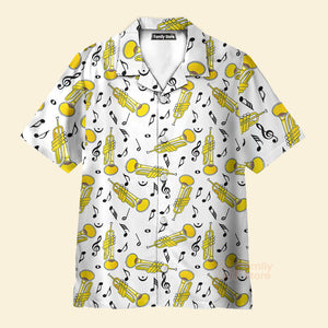 Trumpet Seamless Pattern Shirt For Men Hawaiian Shirt