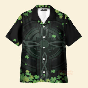 St Patricks Day Irish Erin Go Bragh American Flag Clover Hawaiian Shirt