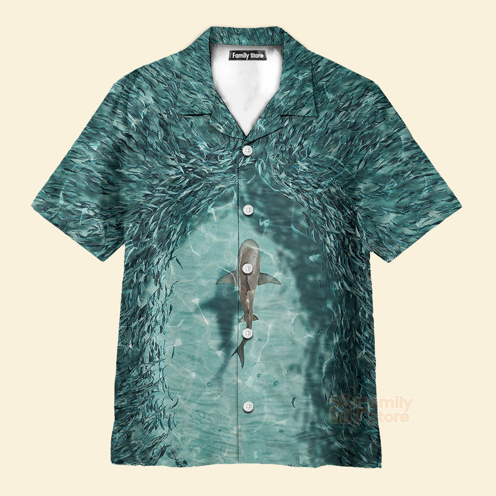 Shark Painting Pattern Men's Short Sleeve Top Hawaiian Shirt