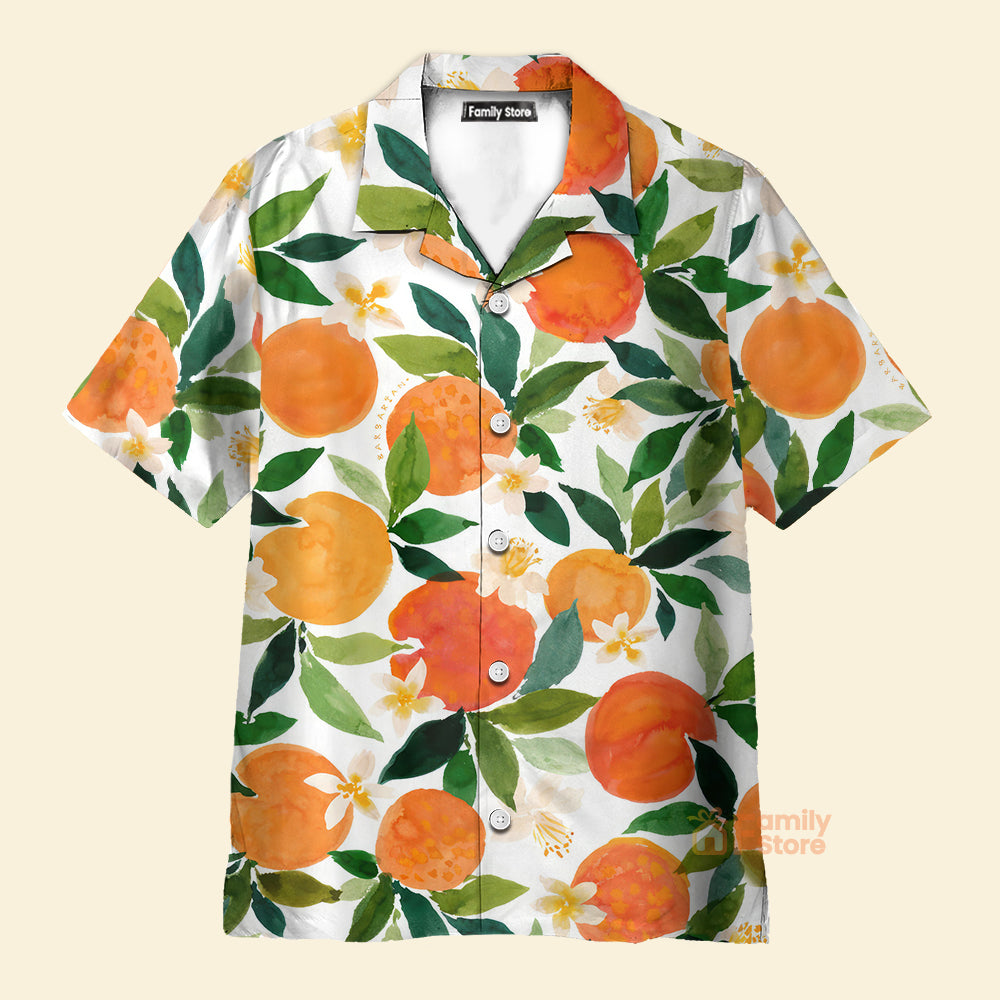 FamilyStore Tropical Fruit Orange Pattern - Hawaiian Shirt