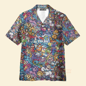 80S Throwback Cartoon Pattern Hawaiian Shirt