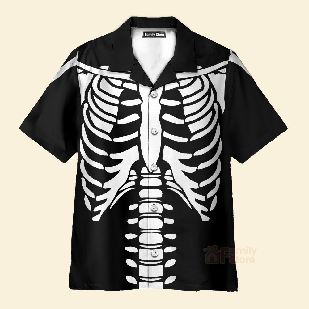 Halloween Skeleton Costume Shirt Hawaiian Shirt