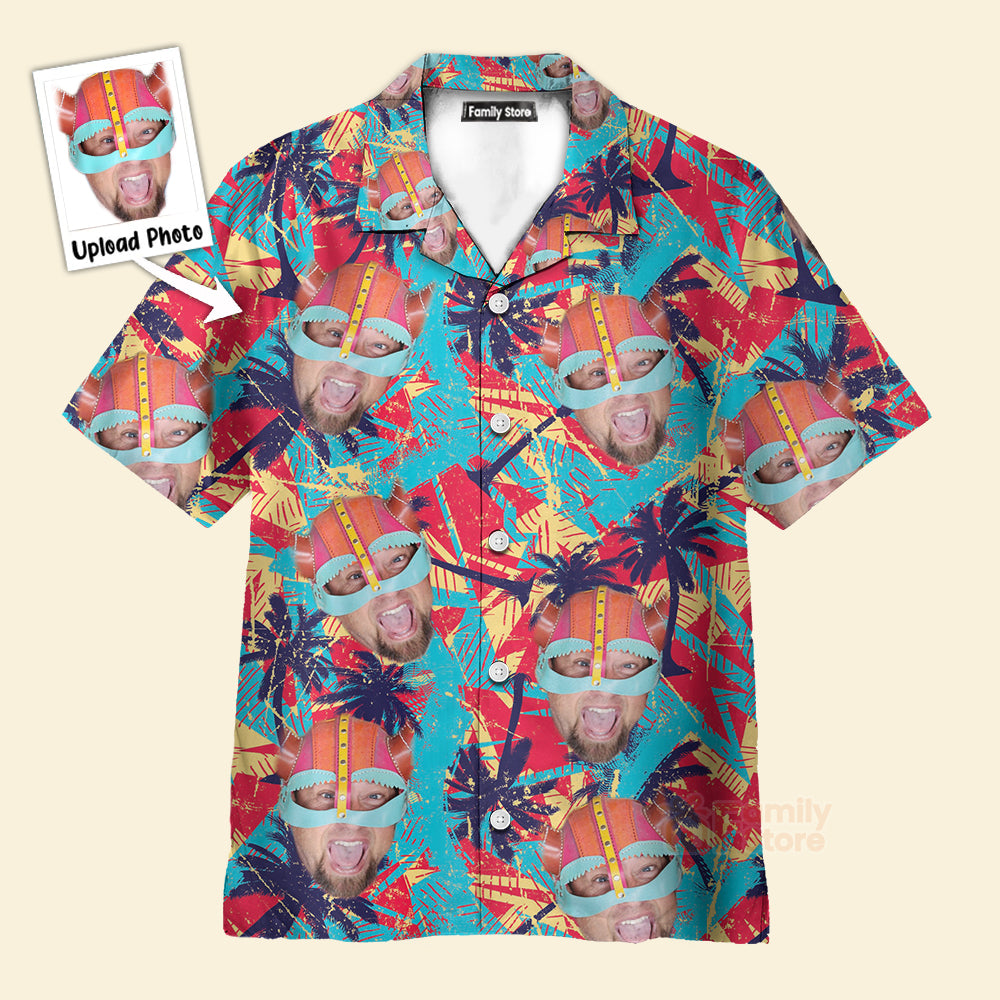 Urban Geometric Palms Tree Your Logo Custom Hawaiian Shirt PN302091Lb