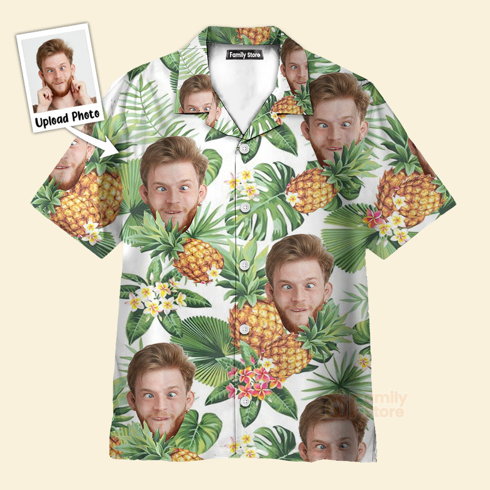 Custom Photo Face Hibiscus Flower Summer - Personalized Hawaiian Shirt