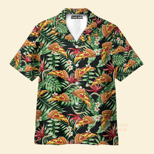 Funky Tropical Pizza Shirt For Men Hawaiian Shirt