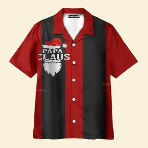 Christmas Papa Claus Men's Short Sleeve Hawaiian Shirt