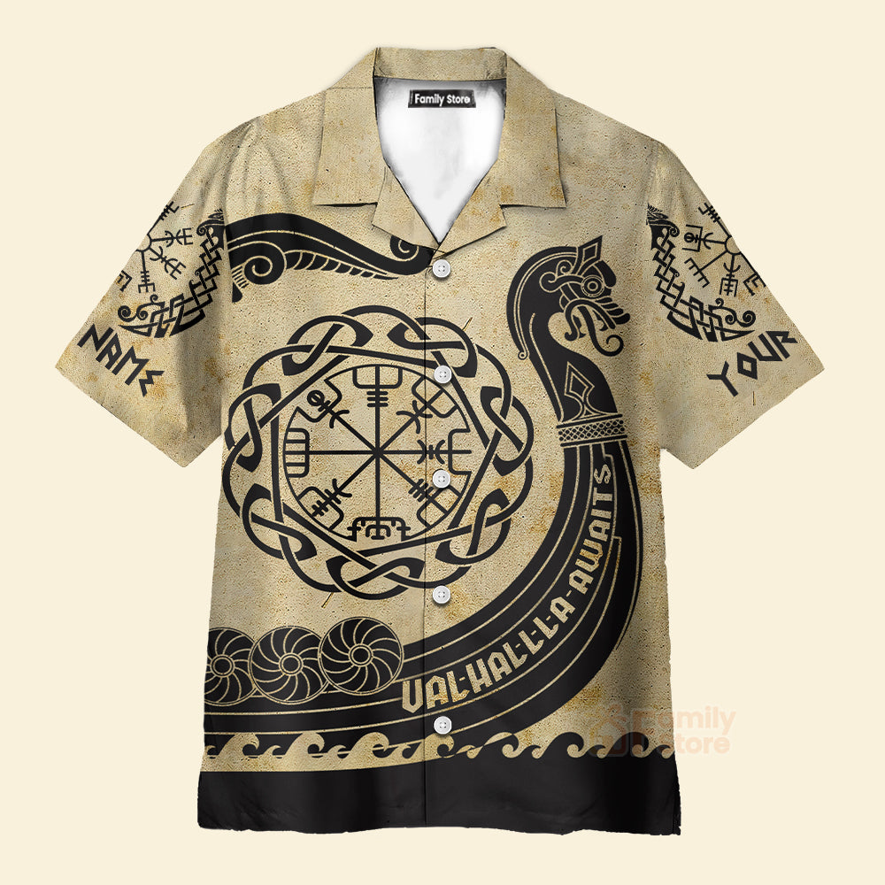 Personalized Viking By Blood Sailor Choice Valhallla Hawaiian Shirt