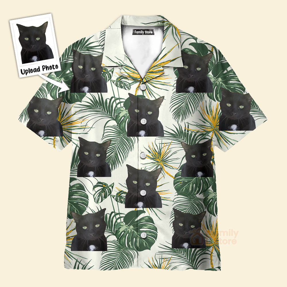 Custom Photo Funny Photo Tropical Aloha For Pet Lovers - Hawaiian Shirt