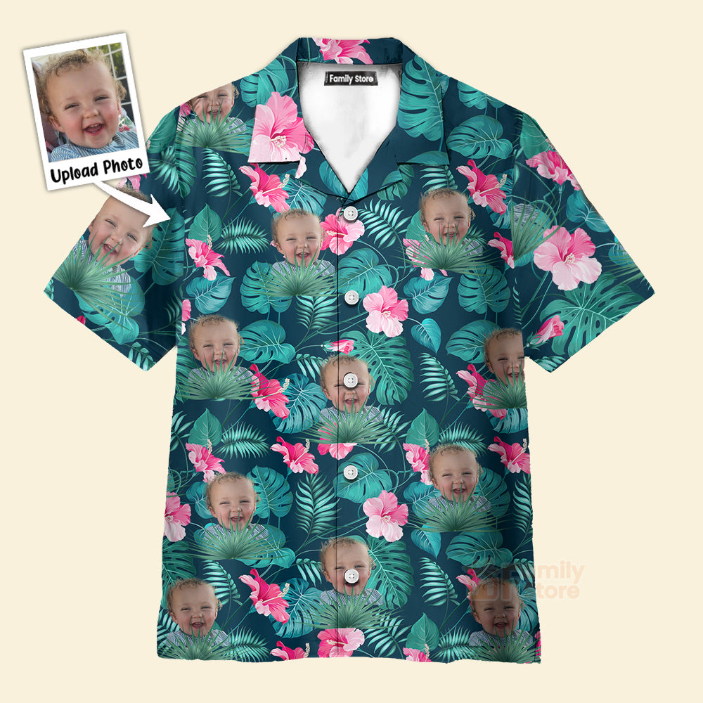 Custom Photo Tropical Flowers - Vacation Gift, Gift For Pet Owners, Pet Lovers - Personalized Hawaiian Shirt