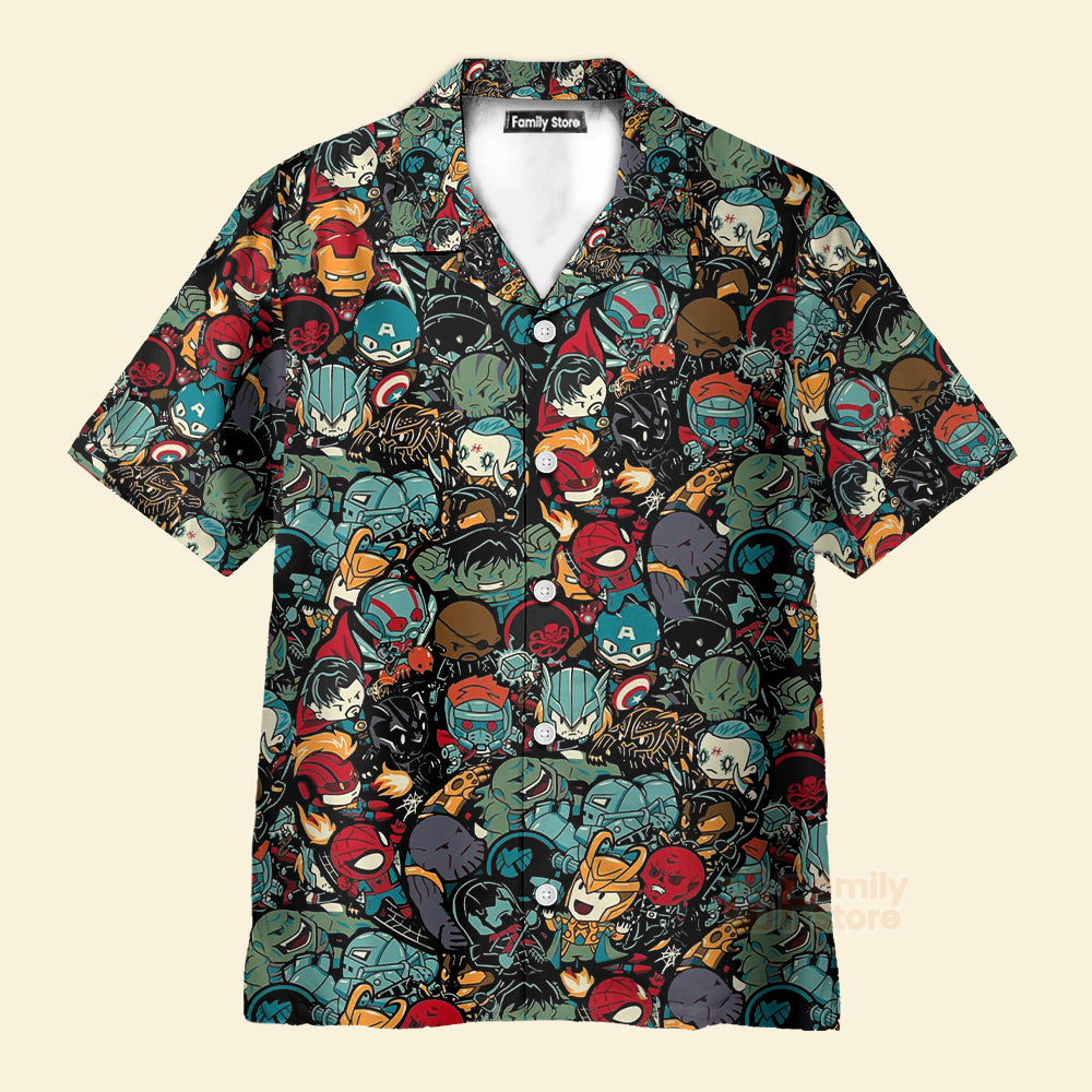 Marvelous Chibi Characters Pattern Hawaiian Shirt