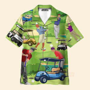 Golf They See Me Rollin They Hatin Golfers Funny Quotes Hawaiian Shirt