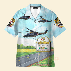 FamilyStore Maryland State Police Trooper 4 Hawaiian Shirt