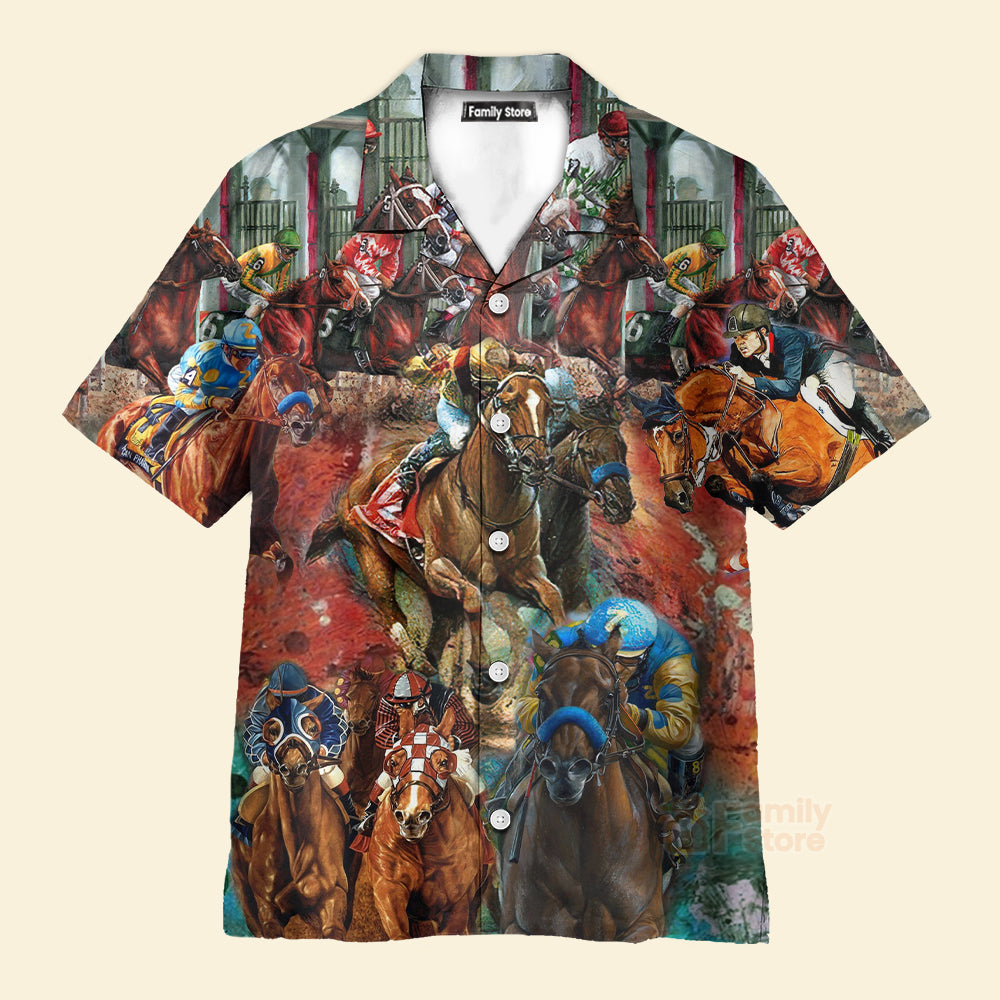 Kentucky Horse Racing Hawaiian Shirt, Kentucky Derby Horse Racing Shirt