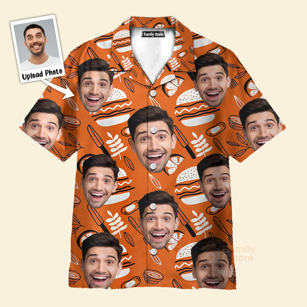 Funny Custom Face On Barbecue Party Custom Hawaiian Shirt PN302150Lb