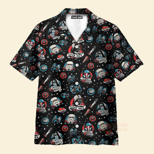 Star Wars Darth Vader Storm Trooper Dark Side Black Hawaiian Shirt