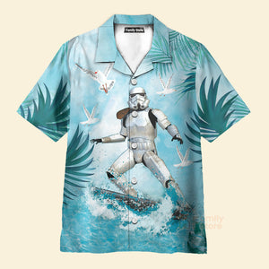 Star Wars Stormtrooper Surfing Hawaiian Shirt