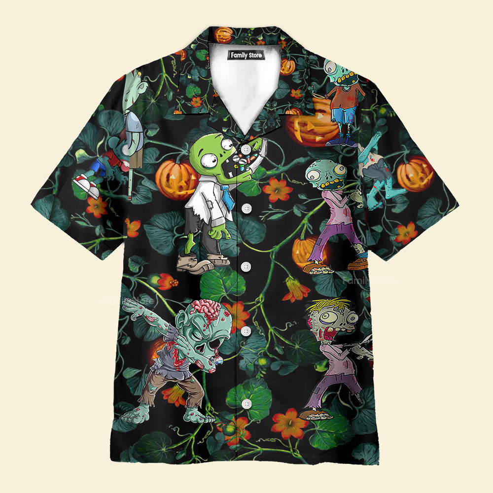 Halloween Zombie Tropical Pumpkin Scary - Hawaiian Shirt