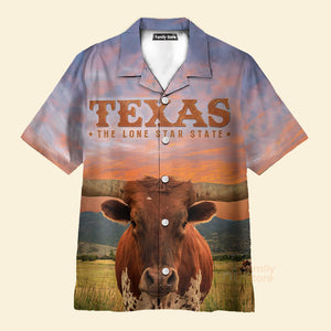 Texas Longhorn Bull Hawaiian Shirt, Unique Texas Shirt For Texas Lovers