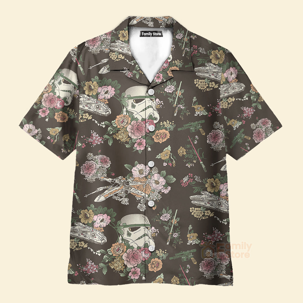 Star Wars Stormtrooper Flower Vintage Hawaiian Shirt