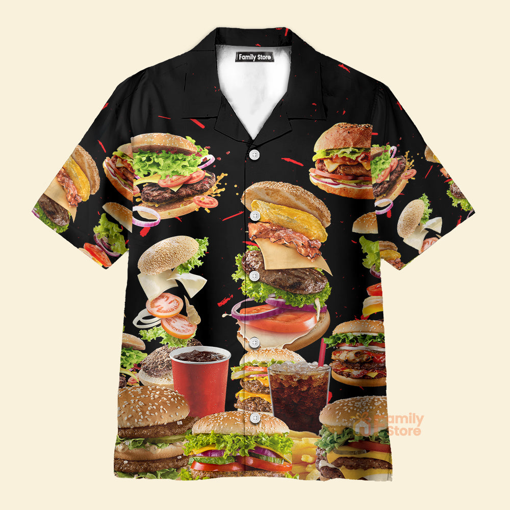 FamilyStore Food Hamburger Fast Food Lover - Hawaiian Shirt