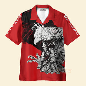 Red Polish Eagle Aloha Hawaiian Shirts For Men & Women