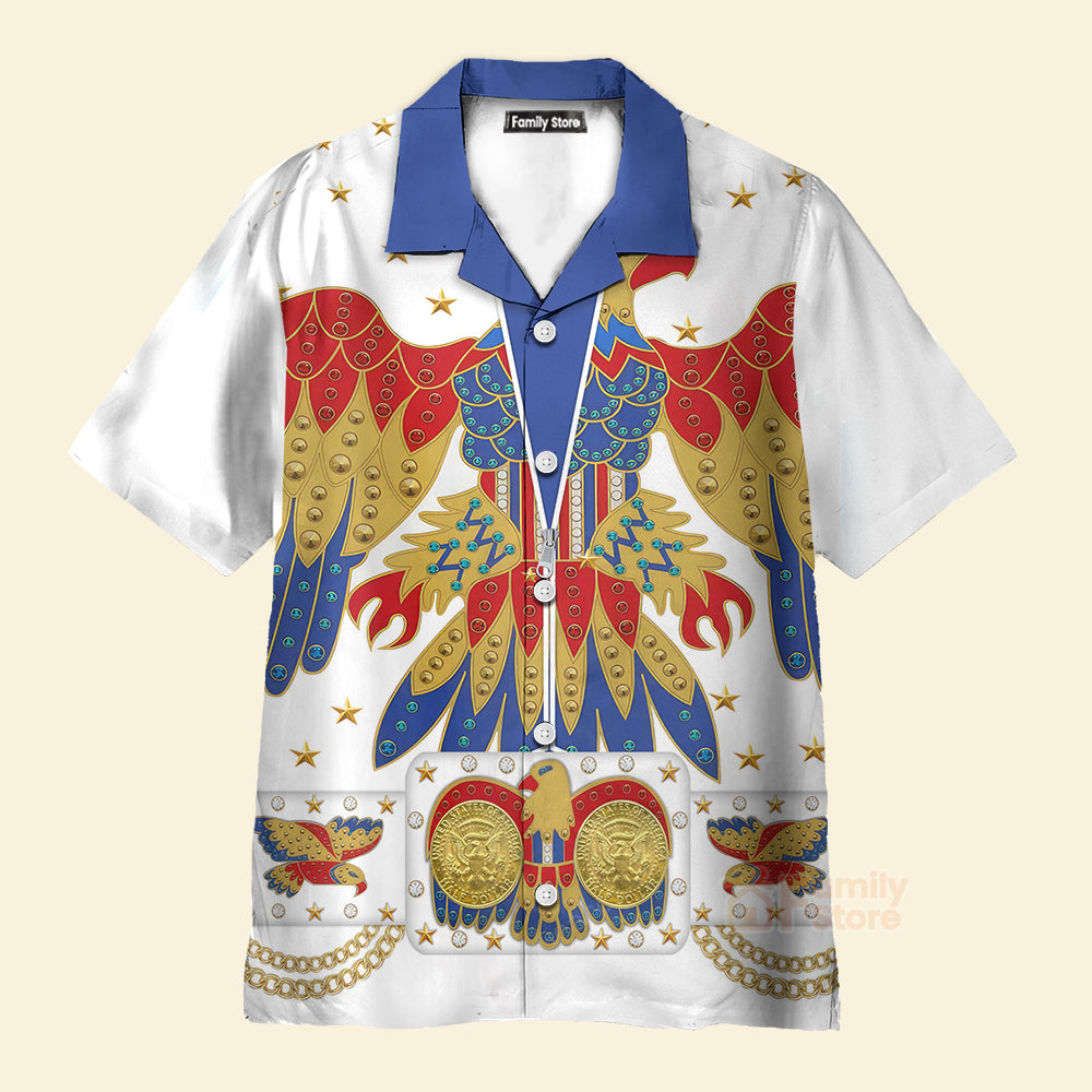 FamilyStore Elvis EAGLE Costume - Hawaiian Shirt ELHS08