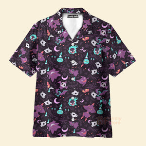 Lavender Town Pokemon Pattern Hawaiian Shirt