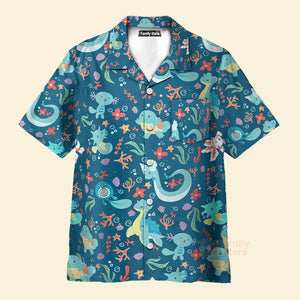 Water Pokemon Pattern Hawaiian Shirt