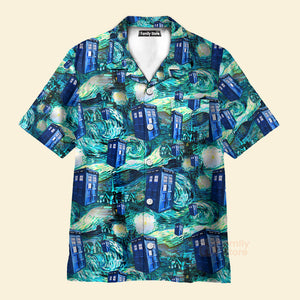 Tardis Starry Night Doctor Who Hawaiian Shirt