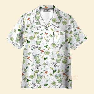 Amazing Mojito Green White Aloha Hawaiian Shirts For Men And For Women