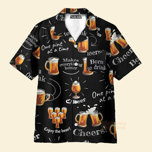 Beer Born To Drink Hawaiian Shirt