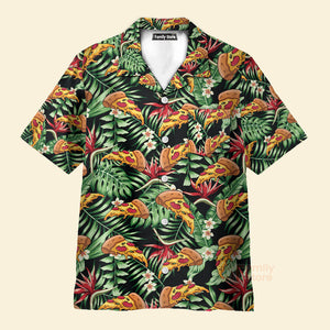 Funky Tropical Pizza Shirt For Men Hawaiian Shirt