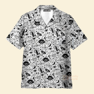 Mushroom Button up, Mushroom DnD Shirt, Mushroom Shirt, Trippy mushroom shirt